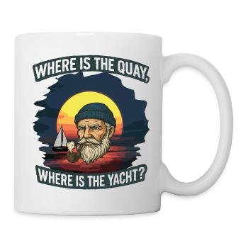 Where is the quay and this yacht next to it - Mug - white - Right