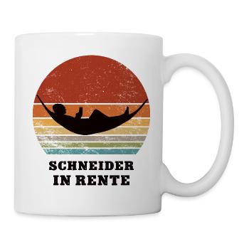 Rente Schneider Rentner Pension Ruhestand - Tasse - Weiß - Rechts