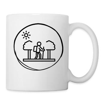 Randonneurs en forêt – T-shirt d’aventure en plein air - Mug blanc - blanc - Droite