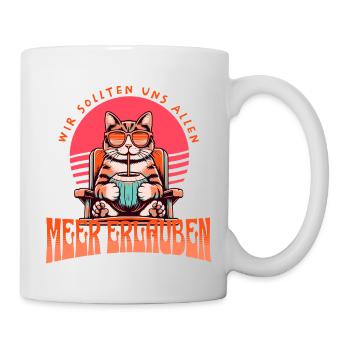 Wir sollten uns alle Meer erlauben - Sommer Design - Tasse - Weiß - Rechts