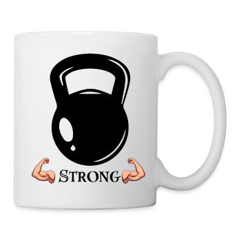 STRONG – Einfach. Kraftvoll. Klar. - Tasse - Weiß - Rechts
