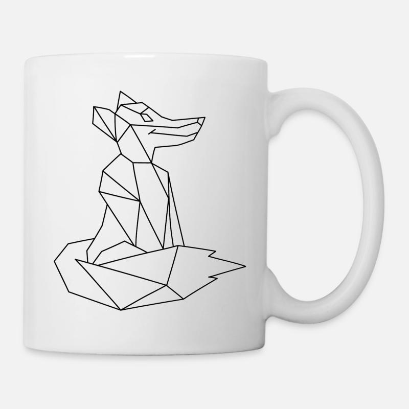Geometrischer Fuchs - Tasse - Weiß