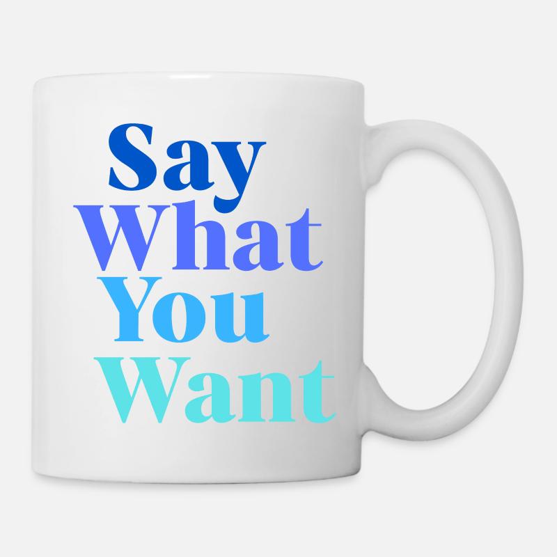 Expression of strong words stylish t-shirt - Mug - white