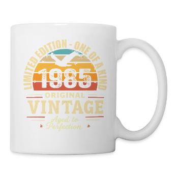 Geburtstagsgeschenk 1985 Jahrgang 1985 Retro 1985 - Tasse - Weiß - Rechts