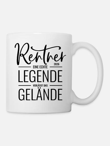 Rentner 2026 Eine Legende verlässt das Gelände - Tasse - Weiß