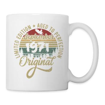 54th birthday September 1971 - 54 years old - Mug - white - Right