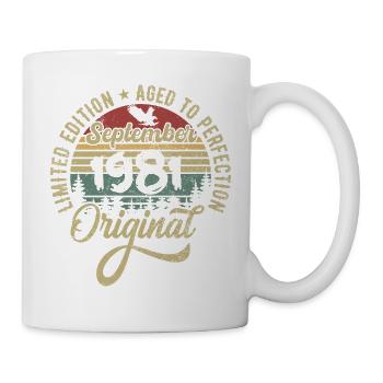 44th birthday September 1981 - 44 years old - Mug - white - Right