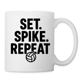 Volley Ball Smash and Repeat Volley Volleyball - Mug - white - Right