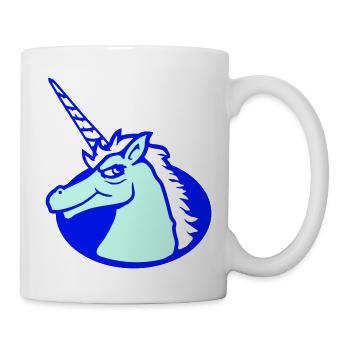 Unicorn Floor Hole Funny Cool Guy Comic Cartoon - Mug - white - Right