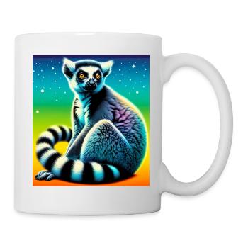 Lemur - Tasse - Weiß - Rechts