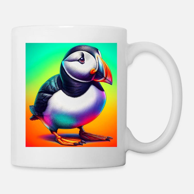 Papageitaucher - Tasse - Weiß