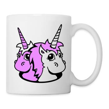 2 Unicorn Girl Team Cute Bottom Hole Friends - Mug - white - Right