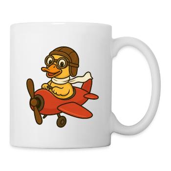 Adventure Duck in Pilot Costume - Mug - white - Right