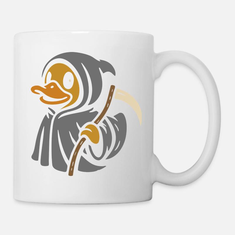 Grim Reaper Motif Canard En Caoutchouc - Mug blanc - blanc