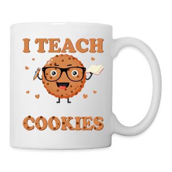 Ich unterrichte kluge Kekse – Niedliches Design - Tasse - Weiß - Rechts
