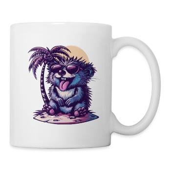Igel Insel Palme - Tasse - Weiß - Rechts