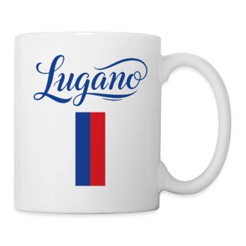 Lugano Souvenir in Red Blue - Mug - white - Right