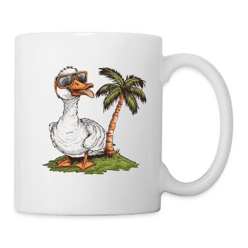 Gans Insel Palme - Tasse - Weiß - Rechts