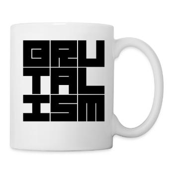 Brutalism geometric typography logo design - Mug - white - Right