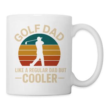 Golf Dad Rétro Coucher de soleil Design - Mug blanc - blanc - Droite