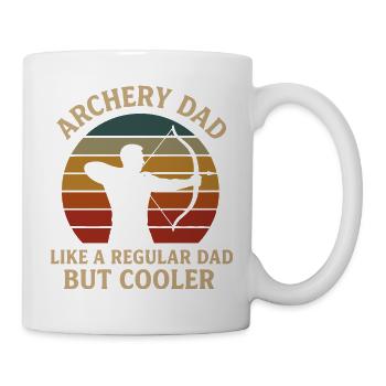 Tir à l’arc papa Rétro coucher de soleil Design - Mug blanc - blanc - Droite