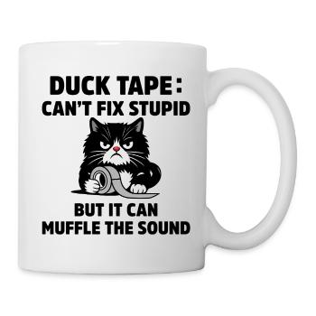 Le ruban adhésif ne peut pas réparer le jeu de mots stupide et drôle du bricoleur - Mug blanc - blanc - Droite