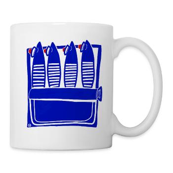 Sleeping sardines, cute French design - Mug - white - Right