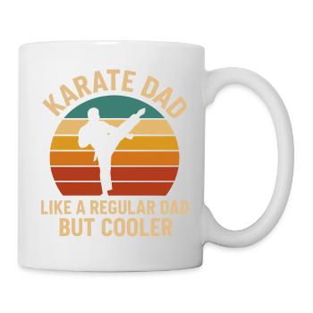 Karate Papa Sunset Fitness T-Shirt - Tasse - Weiß - Rechts