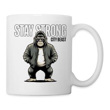 Stay Strong City Beast Gorilla - Mug - white - Right