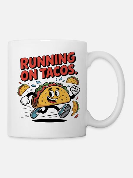 Running taco animation for fun and exercise - Mug - white