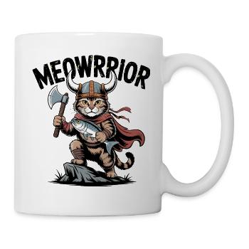 Meowrrior Viking Chat Guerrier - Mug blanc - blanc - Droite