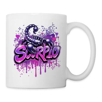 ♏ -Skorpion- Sternzeichen im Graffiti-Stil - Tasse - Weiß - Rechts