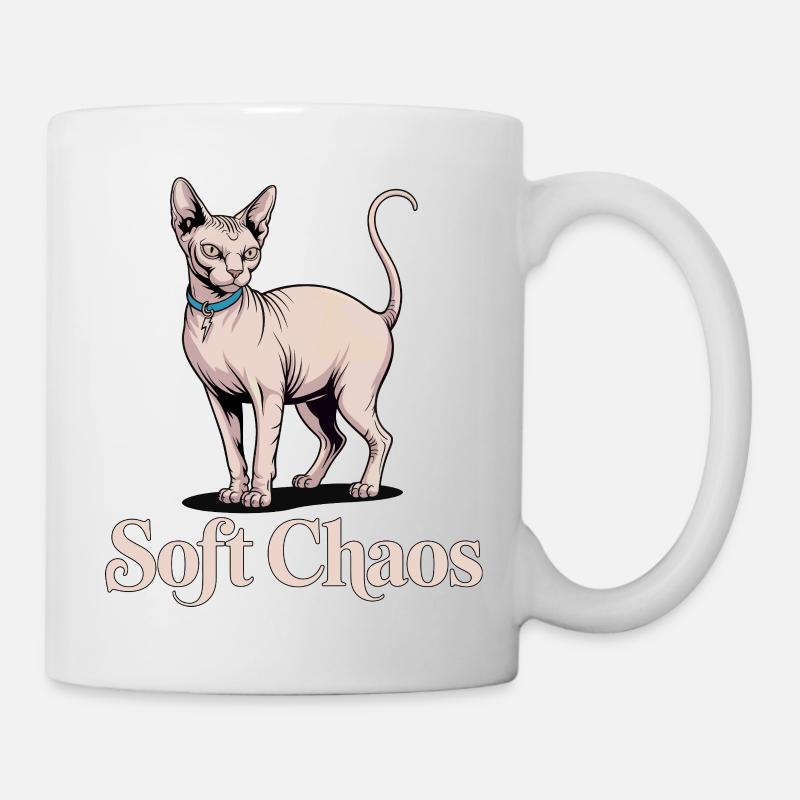 Soft Chaos Sphynx Katze - Tasse - Weiß