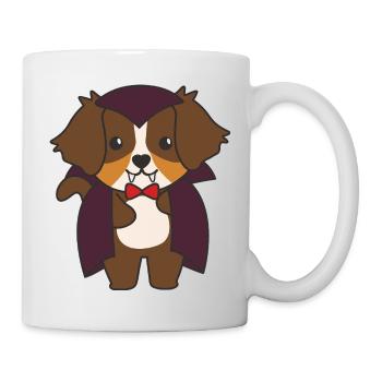 Australian Shepherd Happy Halloween Cute Vampire - Mug - white - Right