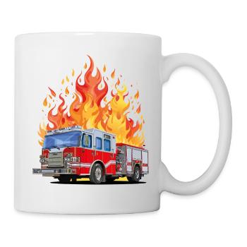 Fire brigade in action - Mug - white - Right