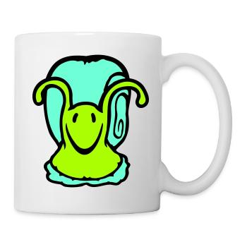 snail shell snail slug cute sweet - Mug - white - Right