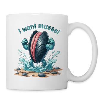 I want mussel - Mug - white - Right