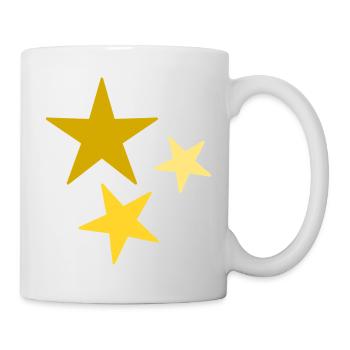 Goldene Sterne Astronomisches Motiv - Tasse - Weiß - Rechts