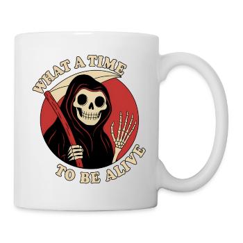 Quelle époque pour être en vie - Mug blanc - blanc - Droite
