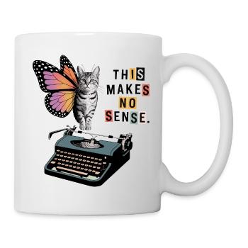 Chat papillon Chaos - Mug blanc - blanc - Droite