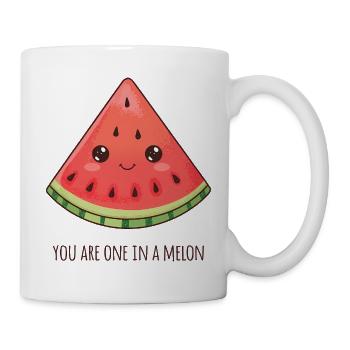 Kawaii Watermelon Slice Funny Motivational Saying - Mug - white - Right