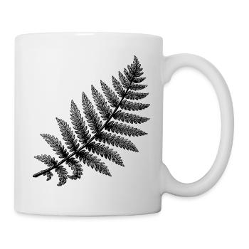 Black Abstract Floral Illustration - Mug - white - Right