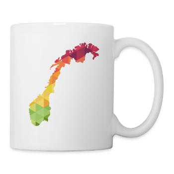 Norvège - Norvège - Norvège - résumé - carte - Mug blanc - blanc - Droite