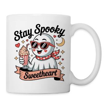 Stay Spooky Sweetheart Ghost Retro Halloween - Mug - white - Right
