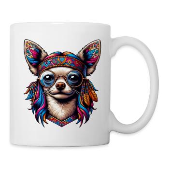 Chihuahua with colorful ethnic motif - Mug - white - Right