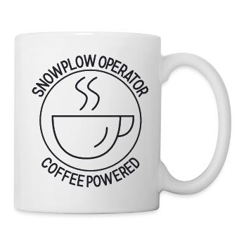 Snowplow Operator Coffee Powered Snow Plow Driver - Mug - white - Right