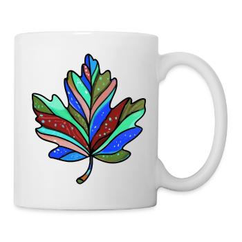Leaf Autumn Colorful Maple - Mug - white - Right
