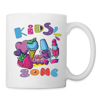 Zone enfants : plaisir beauté d'été - Mug blanc - blanc - Droite