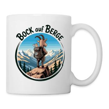 Chèvre de montagne au sommet - Mug blanc - blanc - Droite