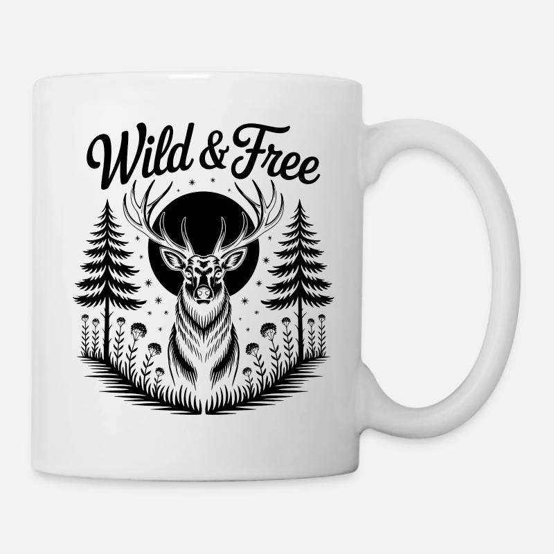 Moonlit Deer - Mug - white